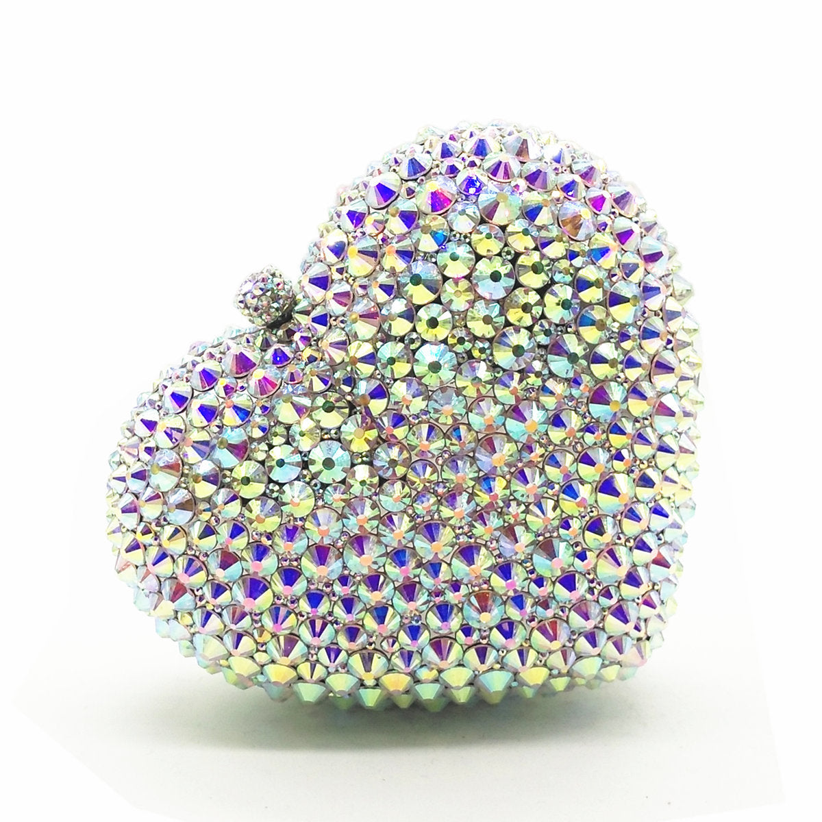 crystal heart-shaped evening clutch - Tawfiqa