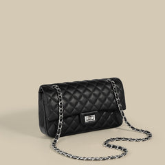 quilted flap shoulder bag with chain strap – COLETTE