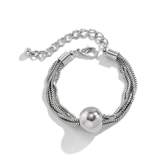 Multi-Strand Chain Bracelet with Oversized Bead – Gihkru