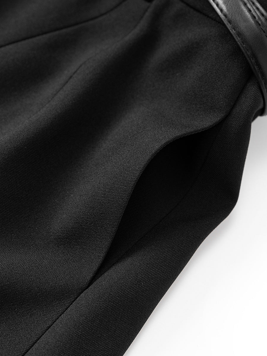 high-waist flared skirt with pearl buckle belt – CELINEL