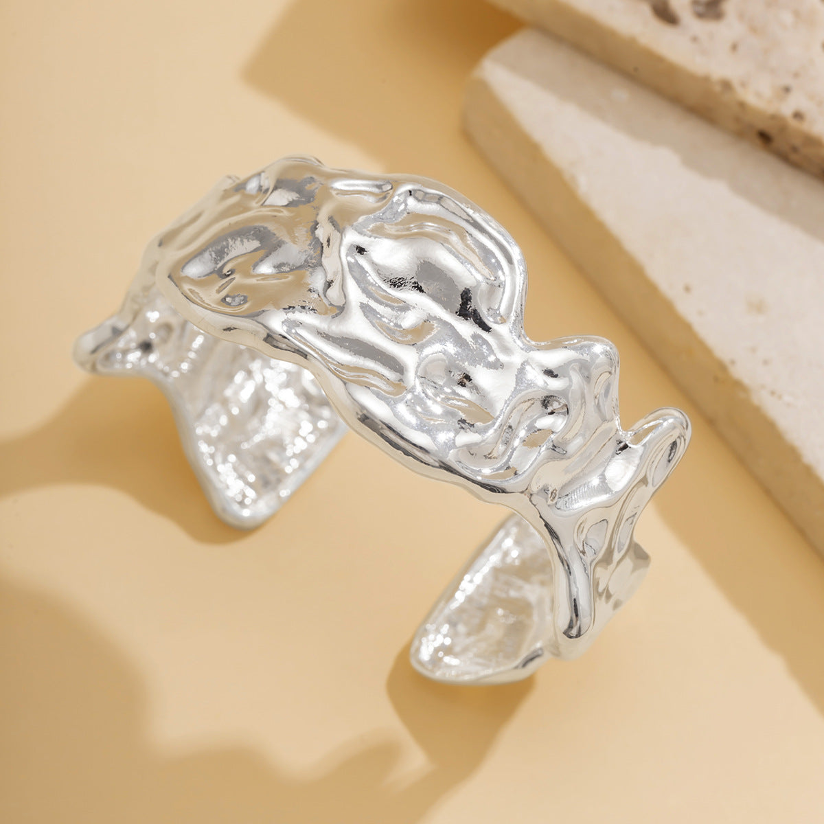 molten textured jewelry set with sculpted edges – ASTRA