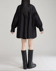 Relaxed oversized shirt with adjustable drawstring - Zardu