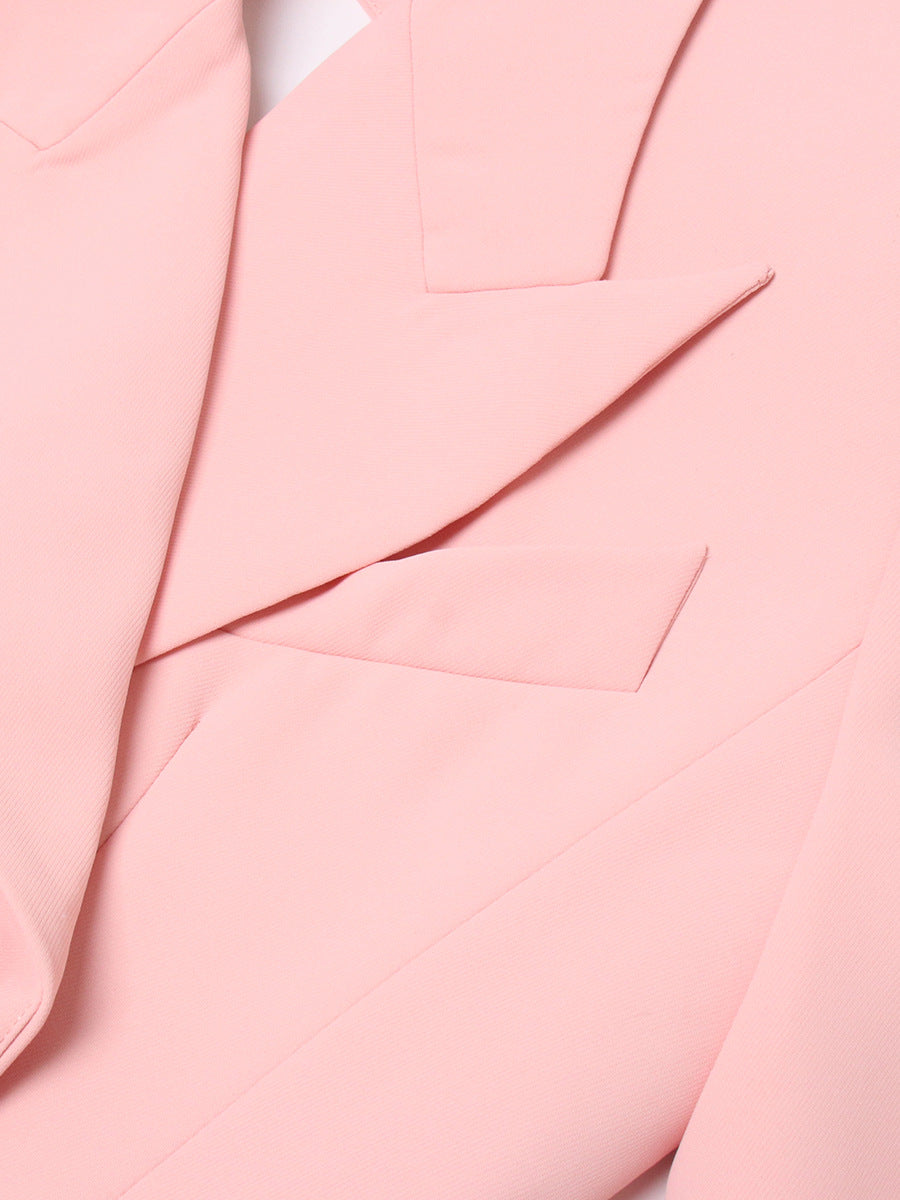 cropped tailored blazer with asymmetric hem - Selano