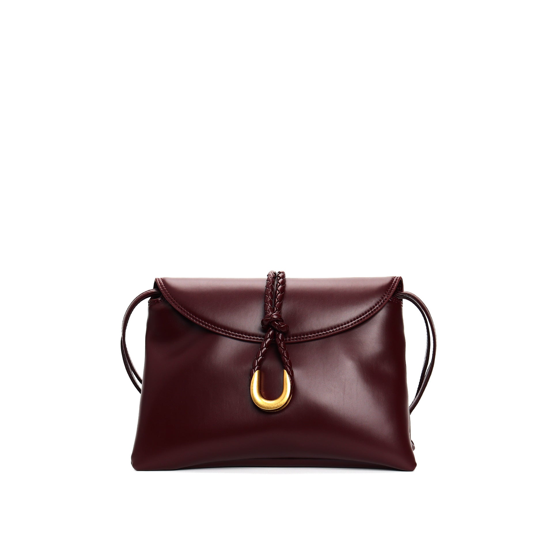 woven crossbody bag with knotted strap detail - SOLEQA