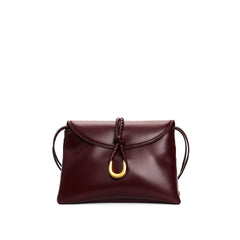 woven crossbody bag with knotted strap detail - SOLEQA