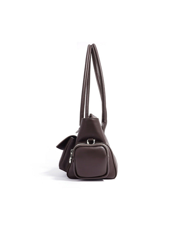 structured tote with multi-pocket flap design - ASTRIDU