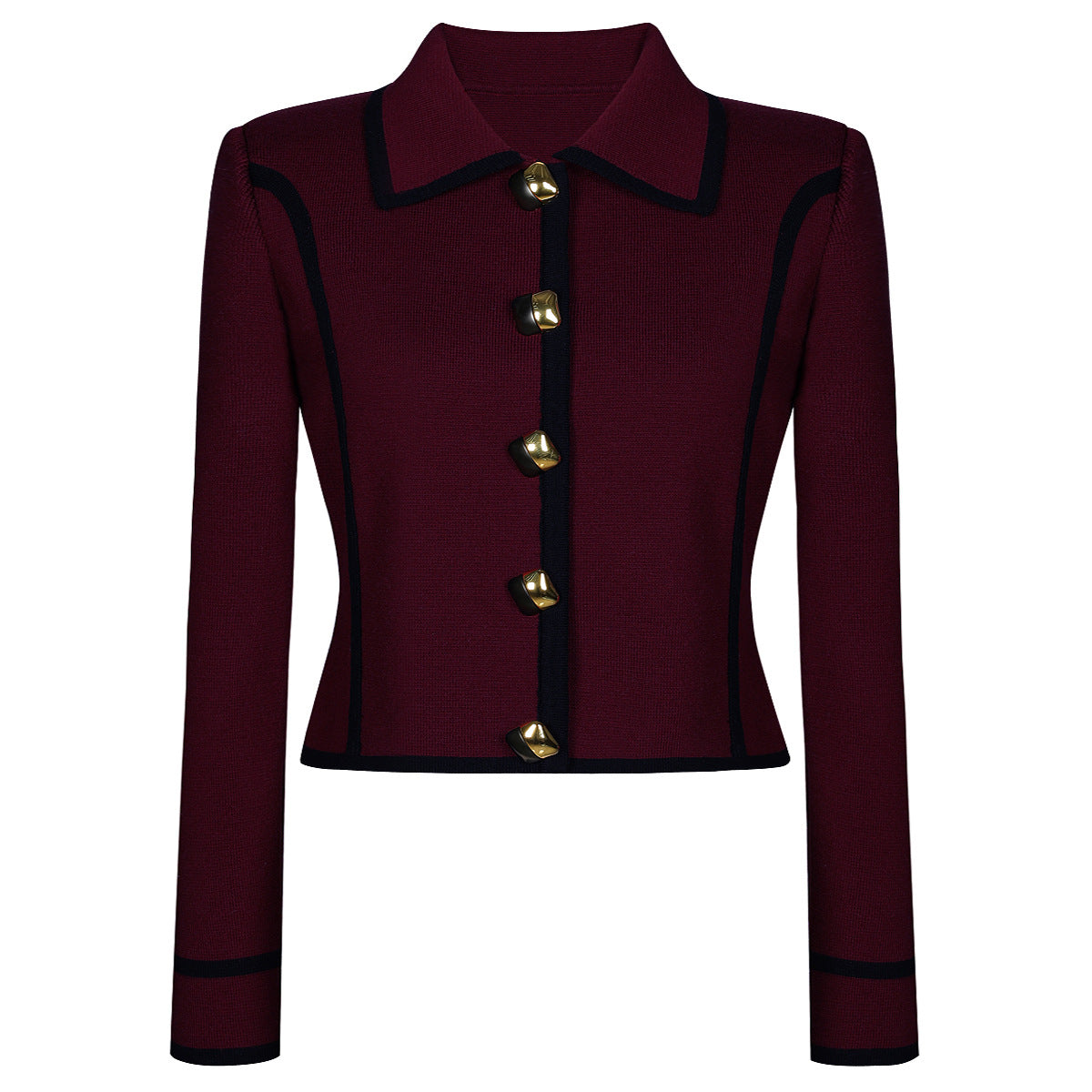 long sleeve tailored suit with contrast piping - DORRAZLI