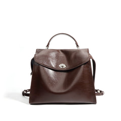 structured top-handle bag with flap closure – NOIN