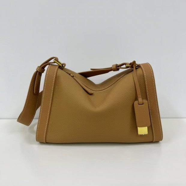 two-tone soft leather shoulder bag – TERRA