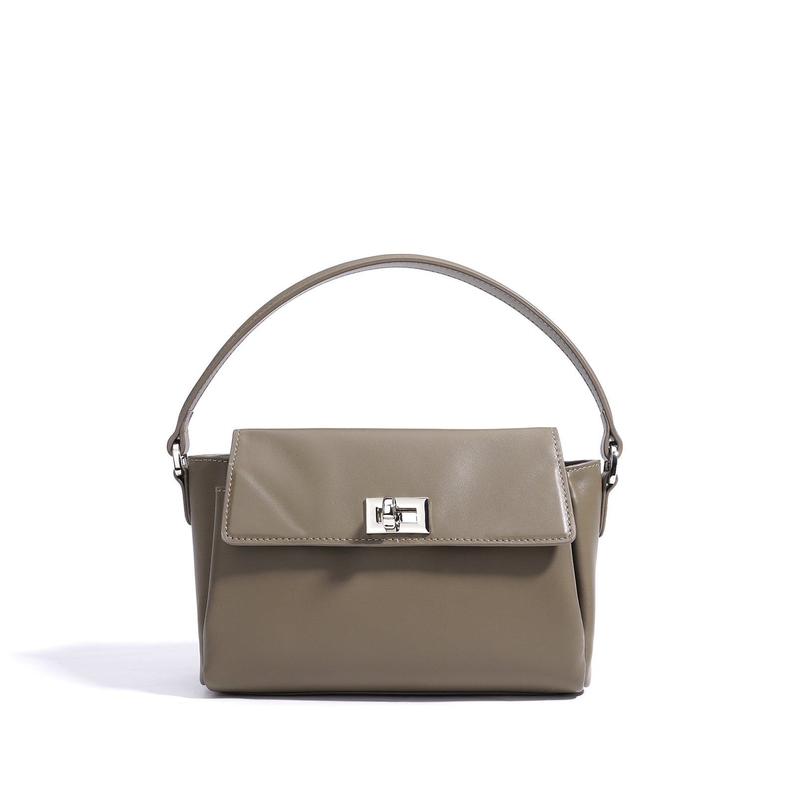 top-handle bag with silver clasp – MINT