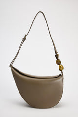 crescent-shaped shoulder bag with resin bead detail – ONRA