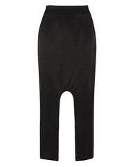 High-waist satin skirt with front slit - Qerwa