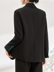 single-breasted tailored blazer with classic lapel - SOFIAK