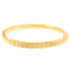 sleek coiled metal bangle with gold finish – ALVINA