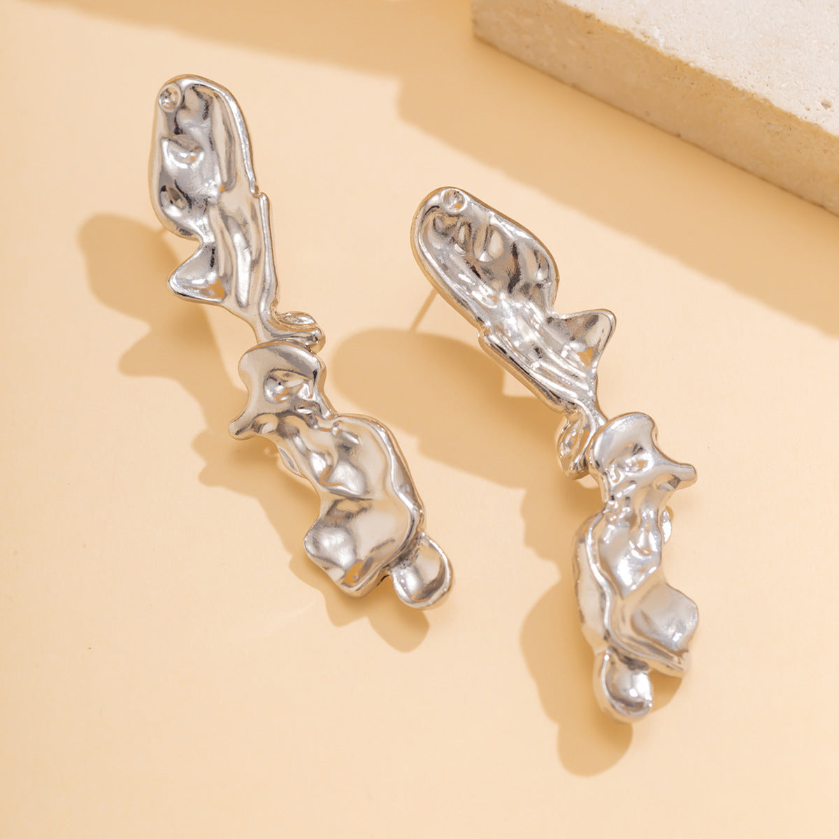 molten textured jewelry set with sculpted edges – ASTRA