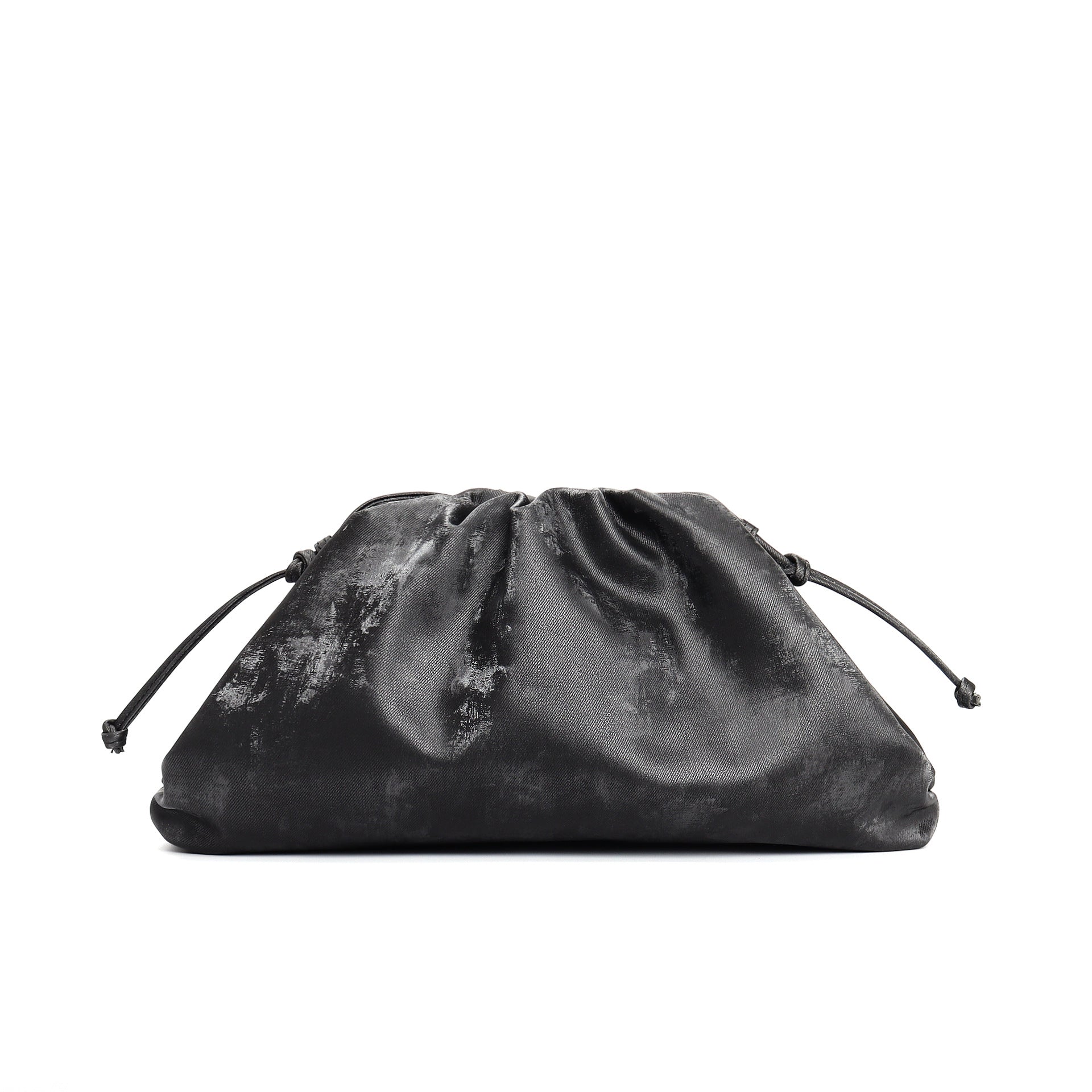 drawstring velvet-effect clutch bag - NOVIA