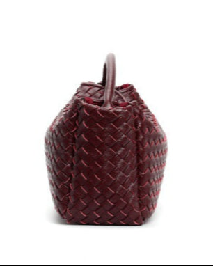 mini woven hobo bag with curved handle - NAIA