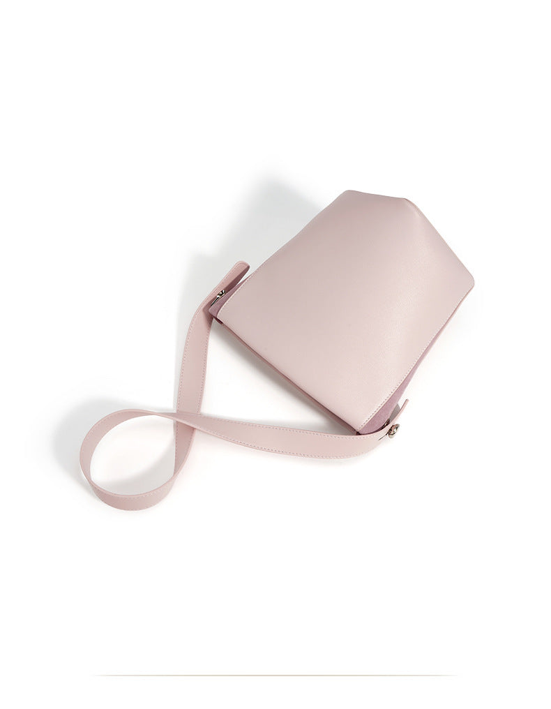structured bucket bag with curved top handle - LANIA