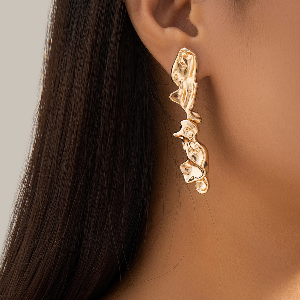 molten textured jewelry set with sculpted edges – ASTRA
