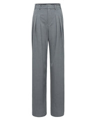 High-waist tailored pants with front pleats - Werka