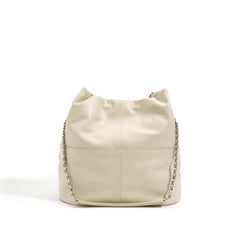 soft gathered shoulder bag with chain strap - MINRA