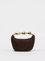 woven crossbody bag with sculpted handle – SIENNA
