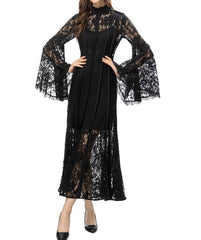 lace flared-sleeve maxi dress – Furoozan