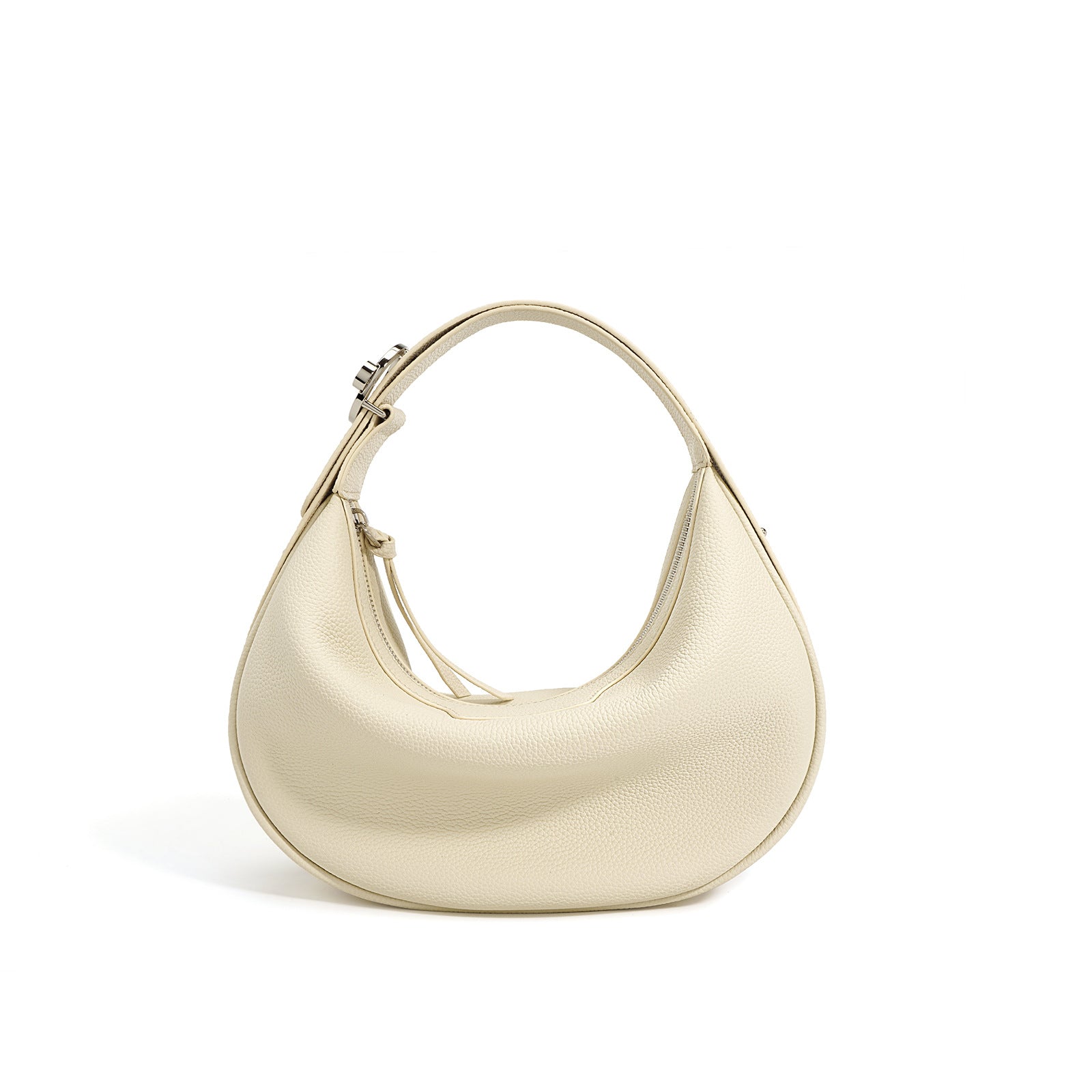 crescent shoulder bag in pebbled leather – IRIS