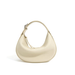 crescent shoulder bag in pebbled leather – IRIS
