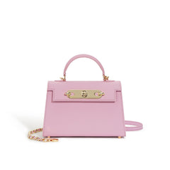 structured top-handle mini bag with gold chain strap – ELARLA