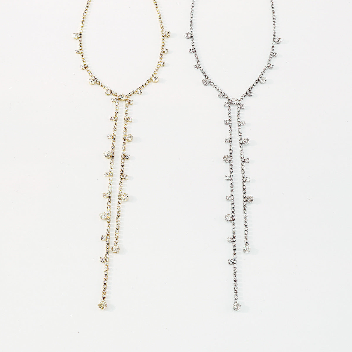 rhinestone drop Y-necklace – CELESTE