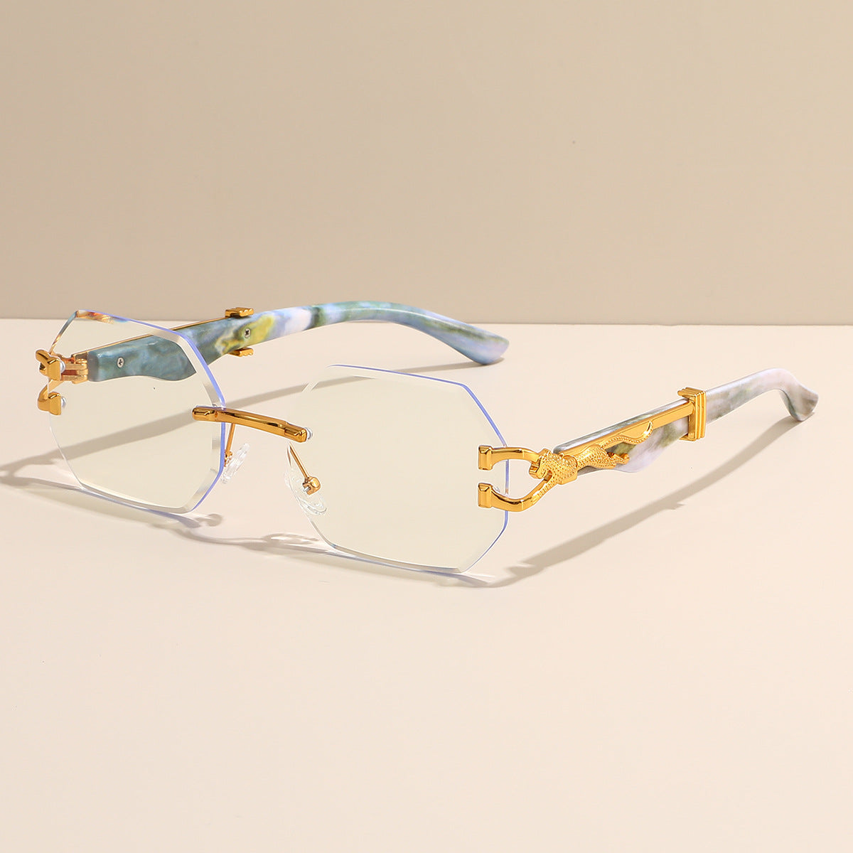 octagonal sunglasses with dragon arms – ASTRAZ