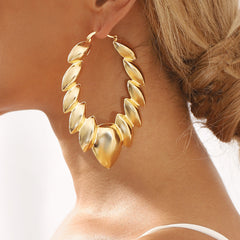 textured crescent hoop earrings – LAYLA
