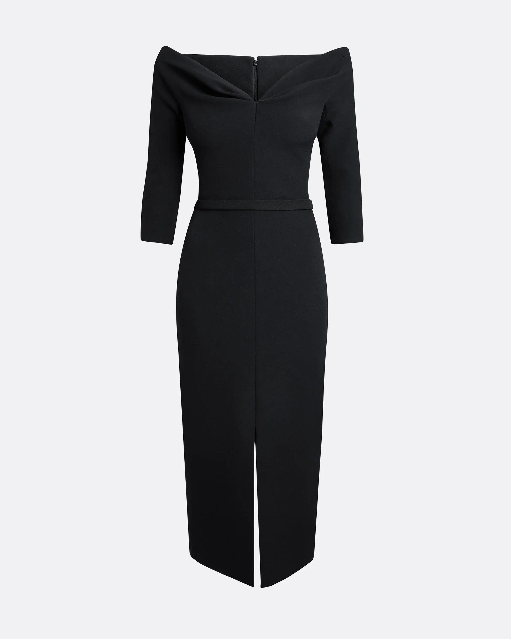 off-shoulder midi dress with ¾ sleeves – NOIDS