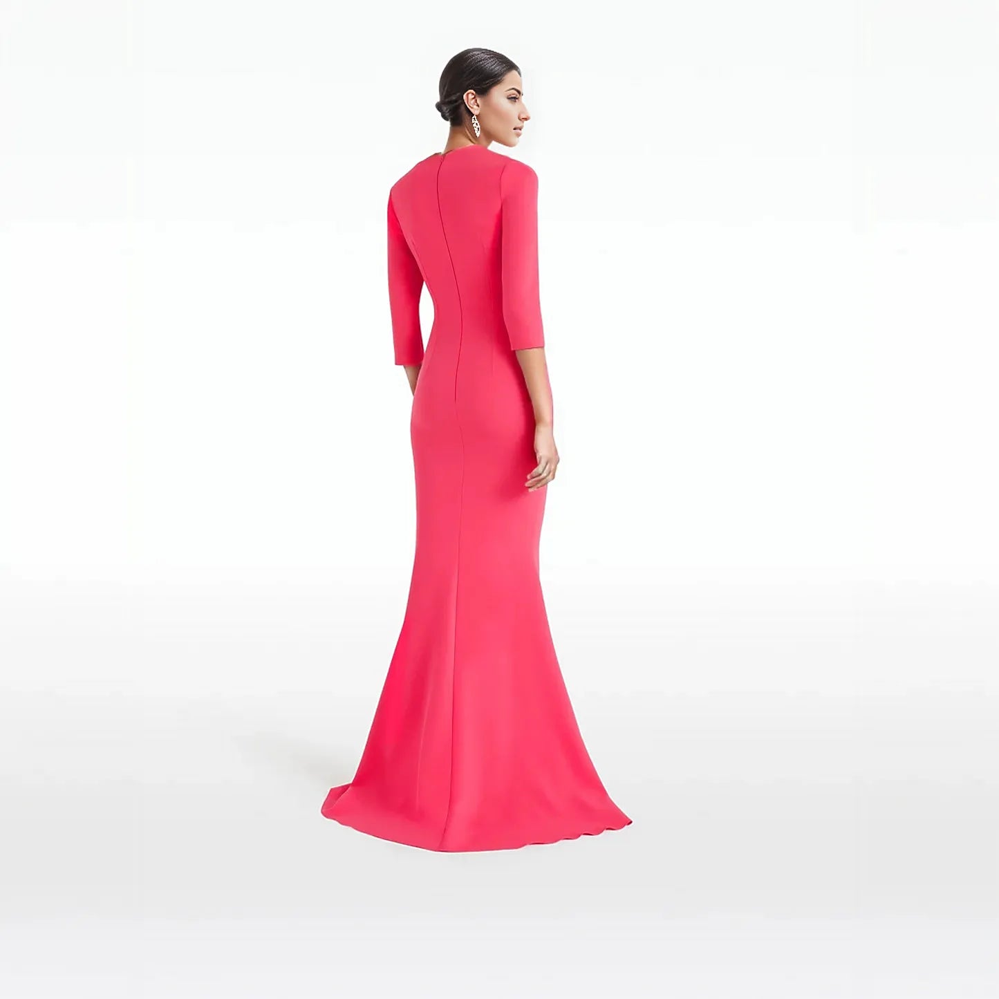 Asymmetric mermaid gown with wrap bodice – Noema