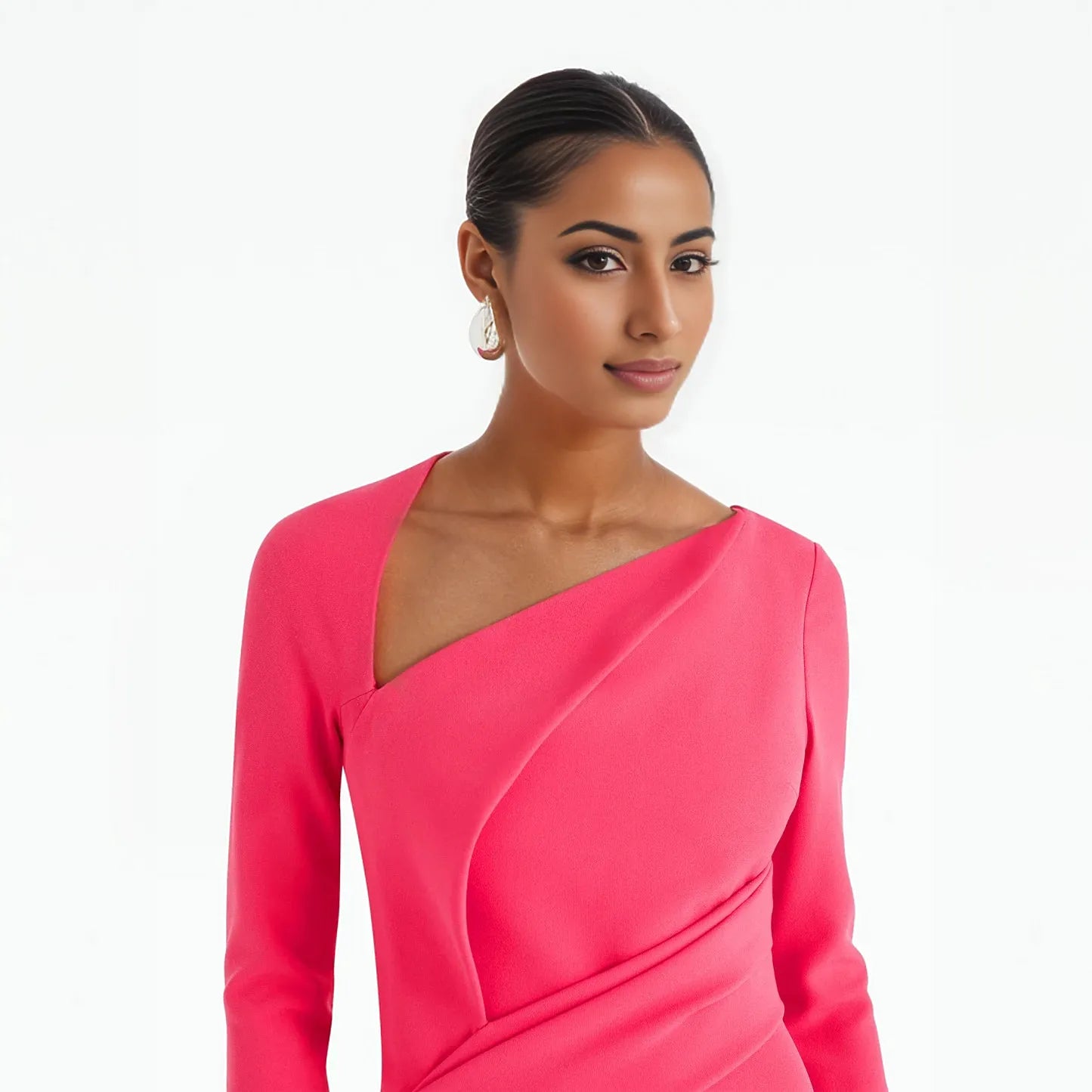Asymmetric mermaid gown with wrap bodice – Noema