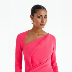 Asymmetric mermaid gown with wrap bodice – Noema