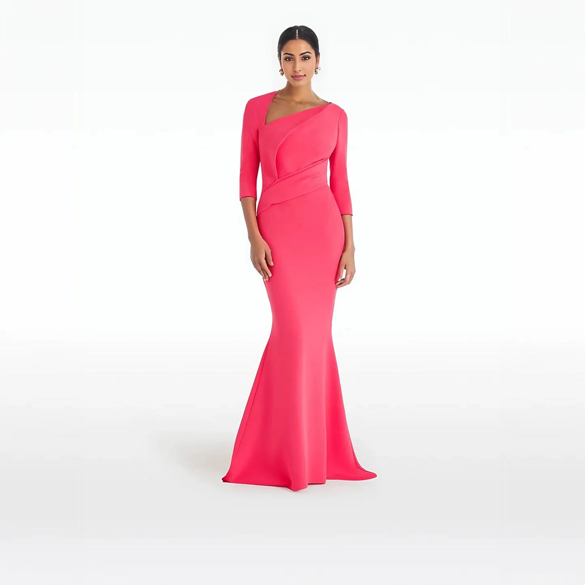 Asymmetric mermaid gown with wrap bodice – Noema