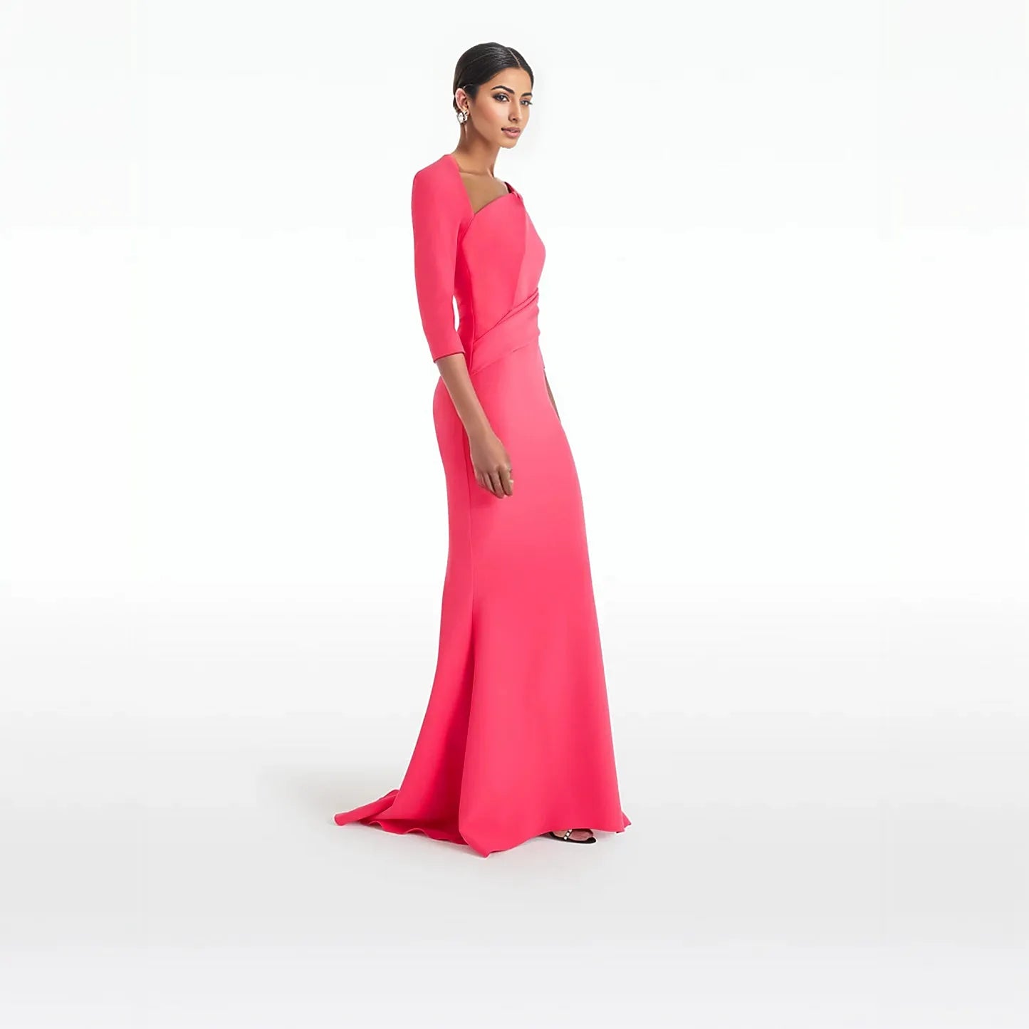 Asymmetric mermaid gown with wrap bodice – Noema