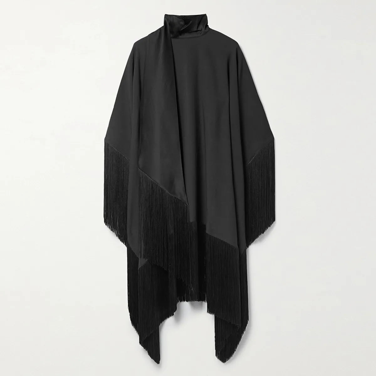 fringed hem mini cape dress – Susil