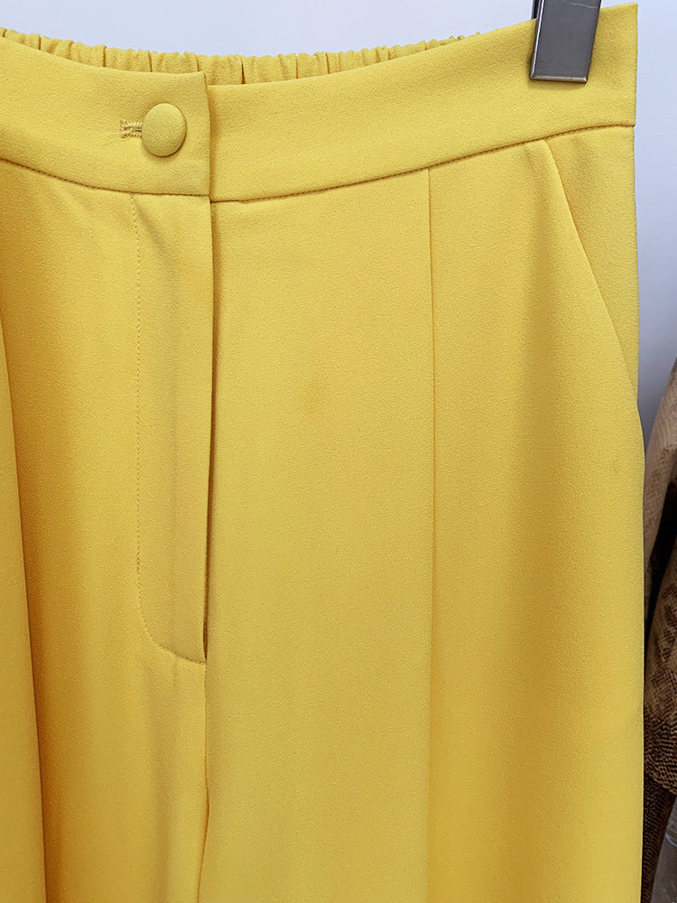 double-breasted tailored pantsuit with crystal trim - Cathy