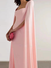 square-neck cape gown – Loneg