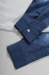 long-sleeve shirt with gradient dyed cuffs - Katariina