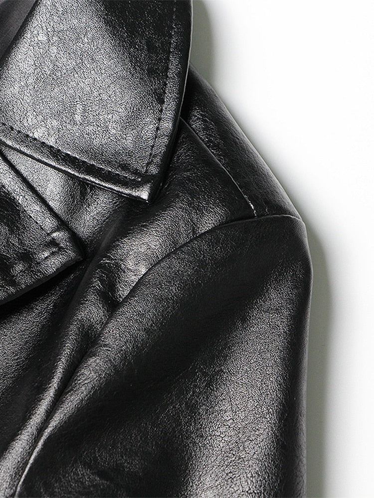 fitted peplum leather jacket with front zip - Chaney