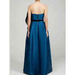 strapless belted gown with sculpted drape – Surena
