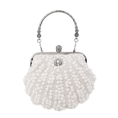 beaded pearl clutch with crystal clasp - RoviL