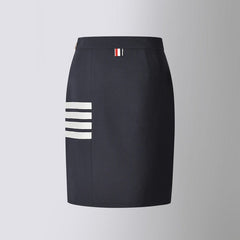 high-waist pencil skirt with side stripes - Adalgisa