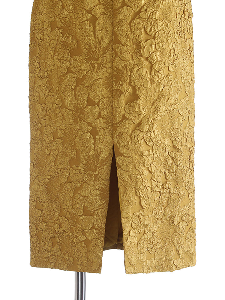 floral jacquard pencil skirt - Eiravati