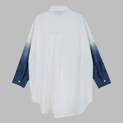 long-sleeve shirt with gradient dyed cuffs - Katariina