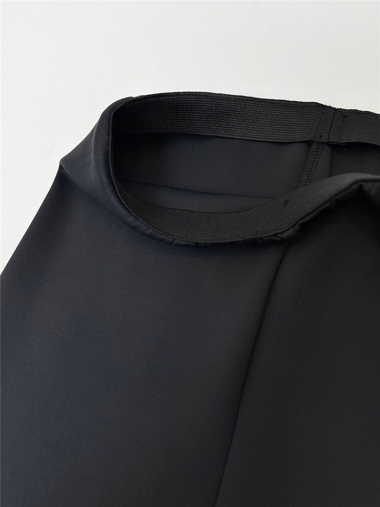 high-waist flared pants with denim buckle detail - Adamma